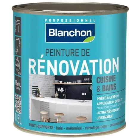 BLANCHON Peinture Rénovation Cuisine & Salle De Bain 0,5L Noir 6 BLANCHON Peinture Rénovation Cuisine & Salle De Bain 0,5L Noir -BLANCHON Soldes 5092481 1